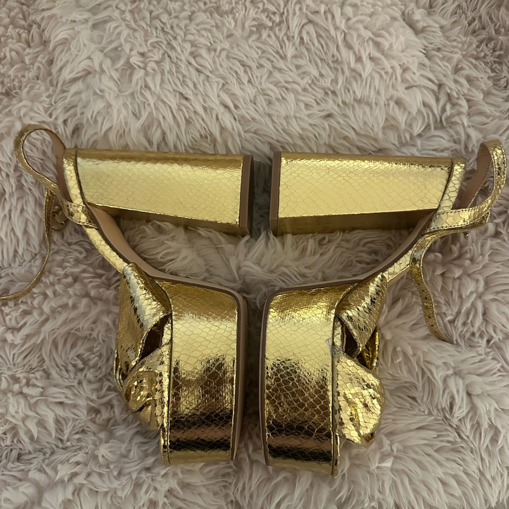 ASOS gold platform heels